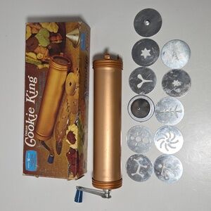 Vintage Nordic Ware Deluxe Cookie King Crank Press Spritz Gun 01200-Complete